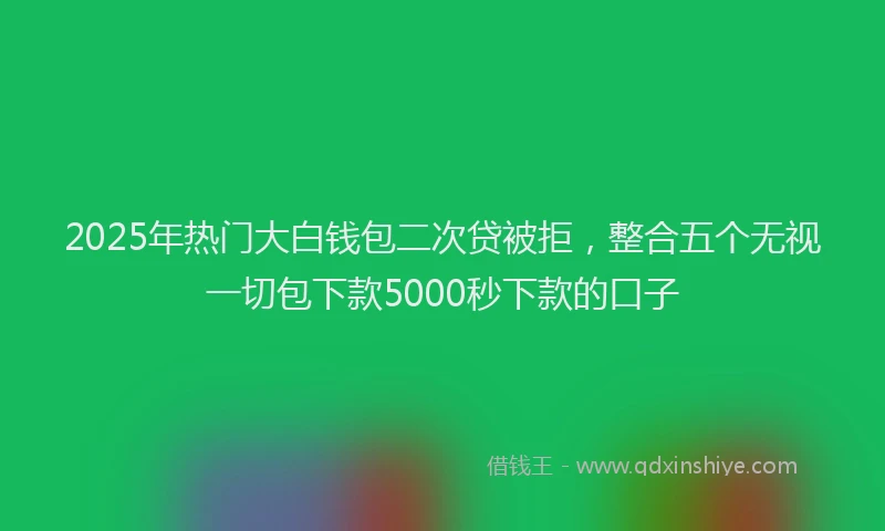 2025年热门大白钱包二次贷被拒，整合五个无视一切包下款5000秒下款的口子