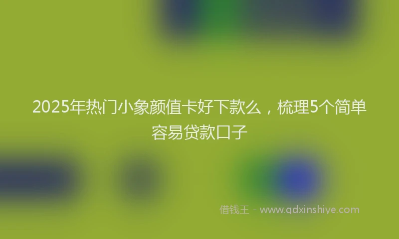 2025年热门小象颜值卡好下款么，梳理5个简单容易贷款口子