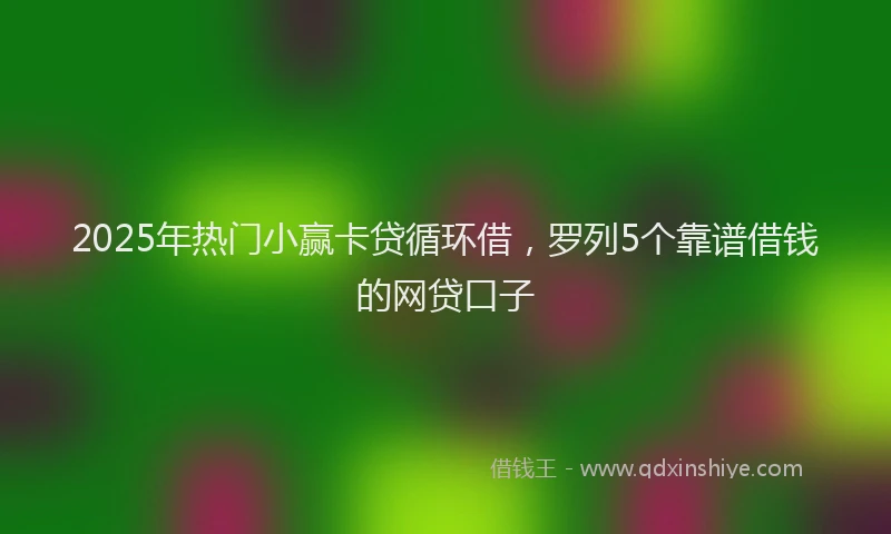 2025年热门小赢卡贷循环借，罗列5个靠谱借钱的网贷口子