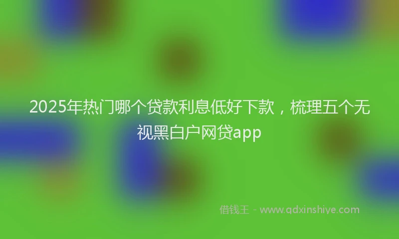 2025年热门哪个贷款利息低好下款，梳理五个无视黑白户网贷app