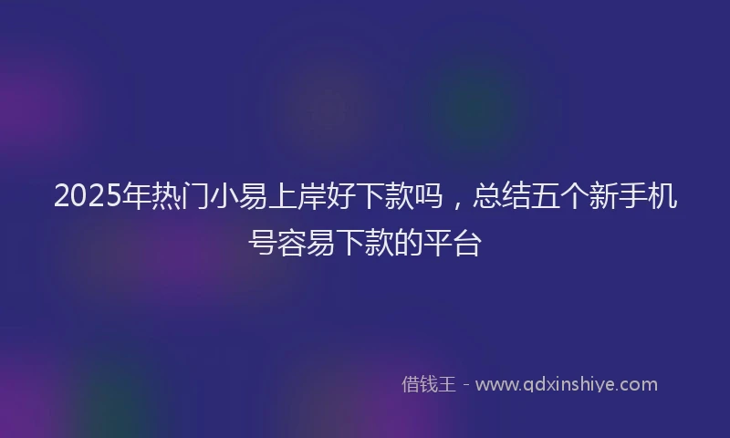 2025年热门小易上岸好下款吗，总结五个新手机号容易下款的平台
