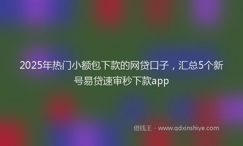 2025年热门小额包下款的网贷口子,汇总5个新号易贷速审秒下款app