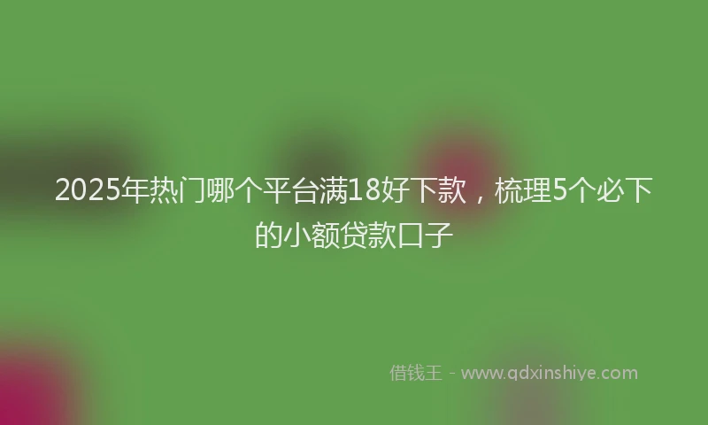 2025年热门哪个平台满18好下款，梳理5个必下的小额贷款口子