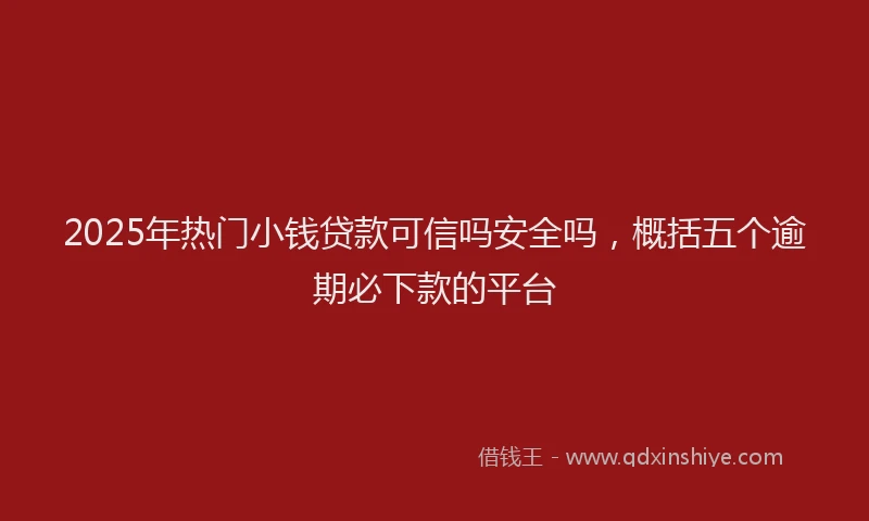 2025年热门小钱贷款可信吗安全吗，概括五个逾期必下款的平台