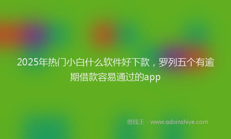 2025年热门小白什么软件好下款，罗列五个有逾期借款容易通过的app