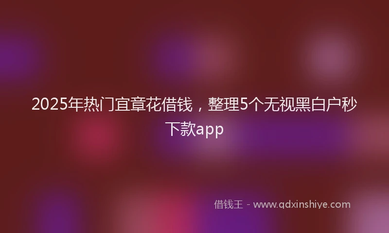 2025年热门宜章花借钱，整理5个无视黑白户秒下款app