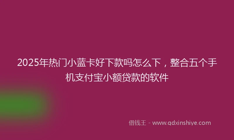 2025年热门小蓝卡好下款吗怎么下，整合五个手机支付宝小额贷款的软件
