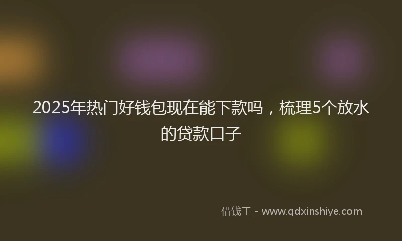 2025年热门好钱包现在能下款吗,梳理5个放水的贷款口子