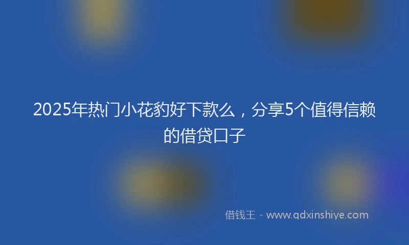 2025年热门小花豹好下款么，分享5个值得信赖的借贷口子