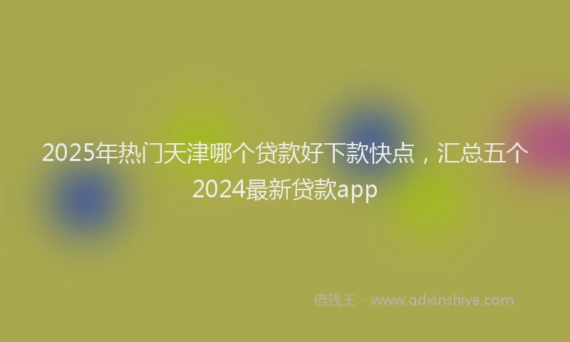 2025年热门天津哪个贷款好下款快点，汇总五个2024最新贷款app