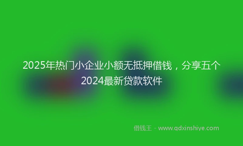 2025年热门小企业小额无抵押借钱，分享五个2024最新贷款软件