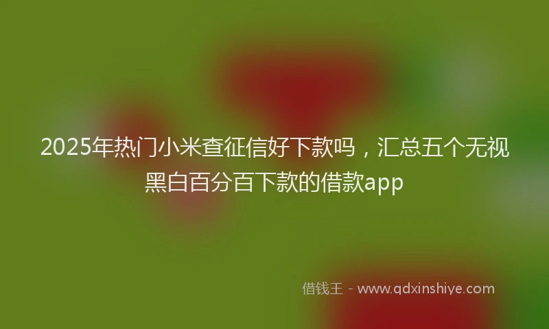 2025年热门小米查征信好下款吗，汇总五个无视黑白百分百下款的借款app