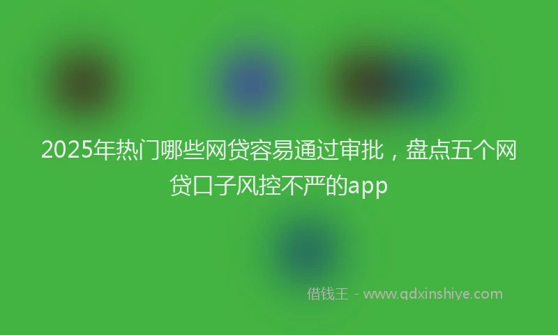 2025年热门哪些网贷容易通过审批，盘点五个网贷口子风控不严的app
