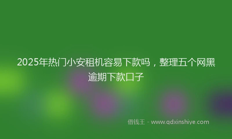 2025年热门小安租机容易下款吗，整理五个网黑逾期下款口子