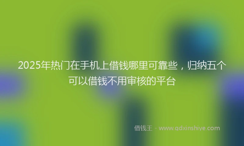 2025年热门在手机上借钱哪里可靠些，归纳五个可以借钱不用审核的平台