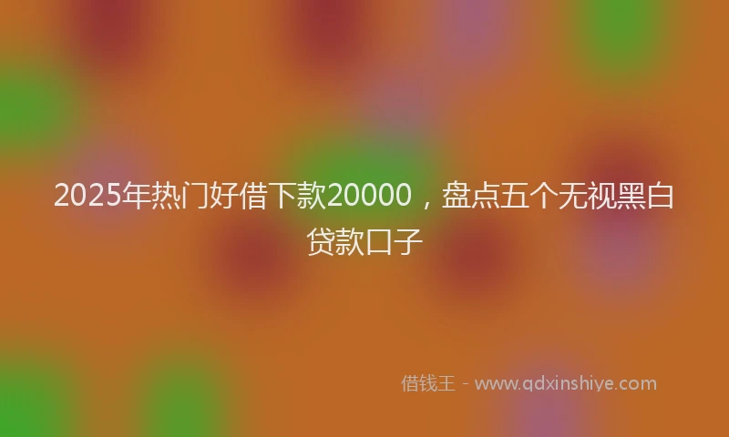 2025年热门好借下款20000，盘点五个无视黑白贷款口子