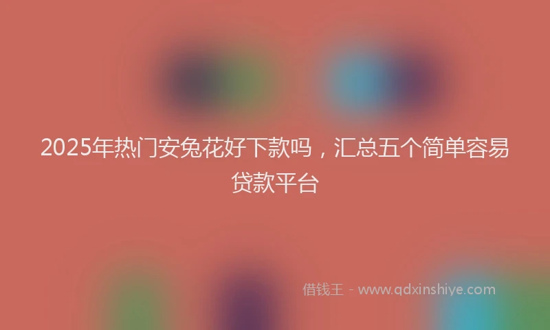 2025年热门安兔花好下款吗，汇总五个简单容易贷款平台
