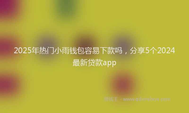 2025年热门小雨钱包容易下款吗，分享5个2024最新贷款app