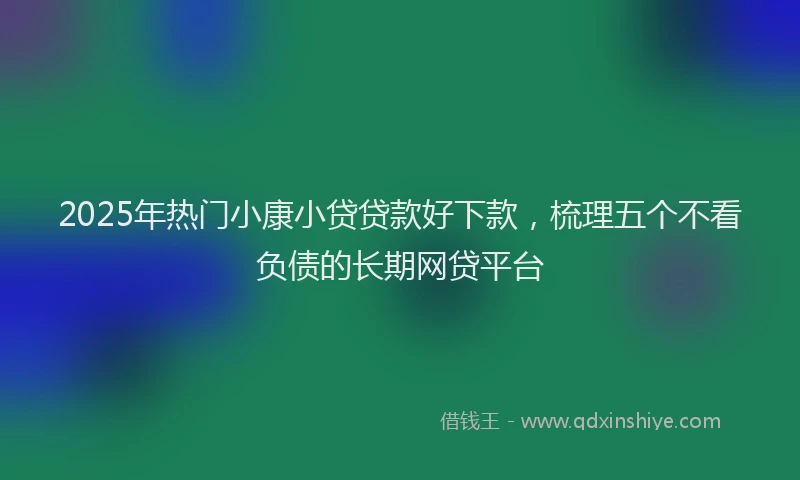 2025年热门小康小贷贷款好下款,梳理五个不看负债的长期网贷平台