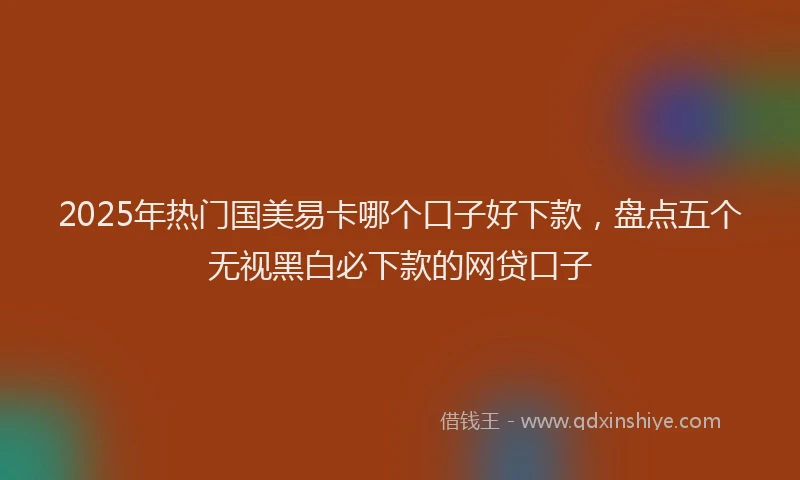 2025年热门国美易卡哪个口子好下款，盘点五个无视黑白必下款的网贷口子