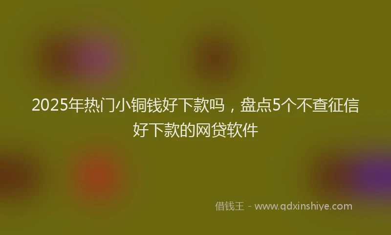 2025年热门小铜钱好下款吗，盘点5个不查征信好下款的网贷软件