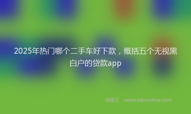 2025年热门哪个二手车好下款，概括五个无视黑白户的贷款app