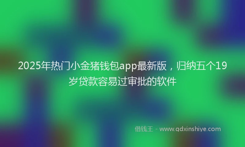 2025年热门小金猪钱包app最新版，归纳五个19岁贷款容易过审批的软件