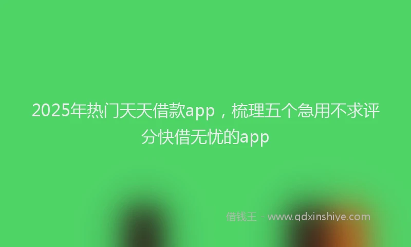2025年热门天天借款app，梳理五个急用不求评分快借无忧的app