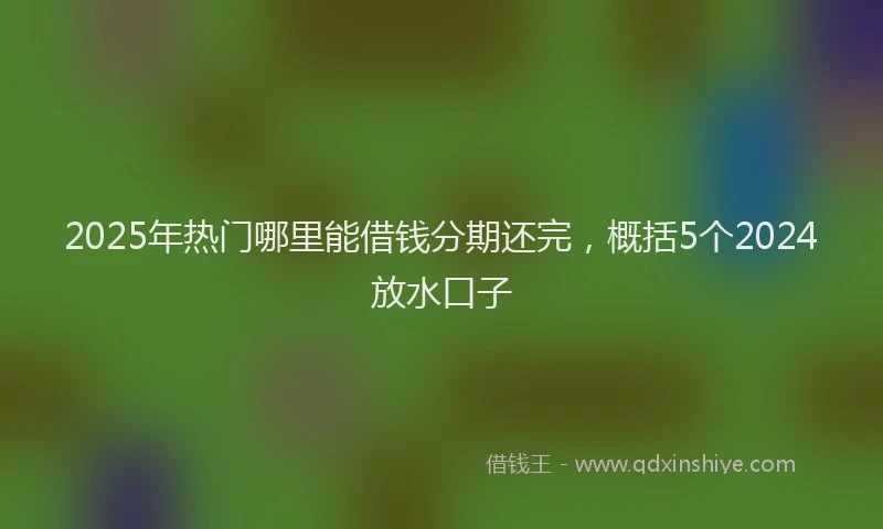 2025年热门哪里能借钱分期还完，概括5个2024放水口子