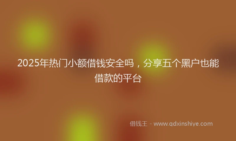 2025年热门小额借钱安全吗，分享五个黑户也能借款的平台