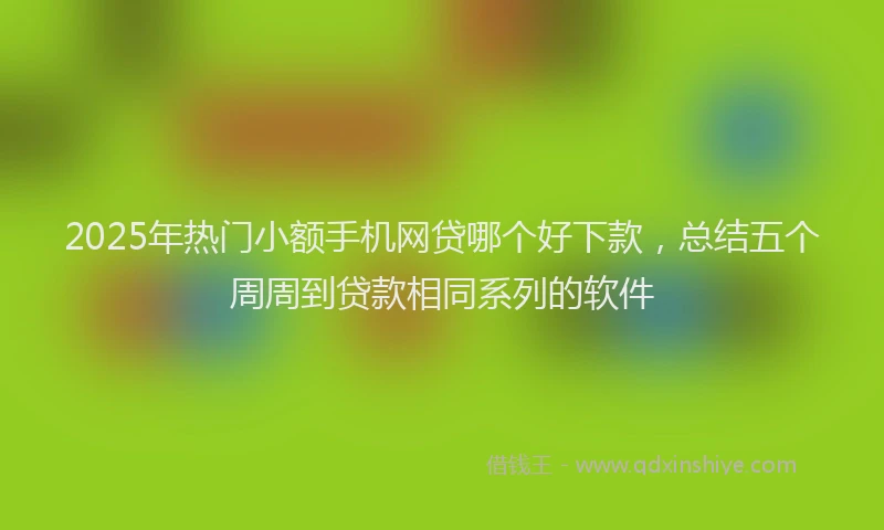 2025年热门小额手机网贷哪个好下款，总结五个周周到贷款相同系列的软件