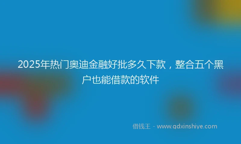 2025年热门奥迪金融好批多久下款，整合五个黑户也能借款的软件