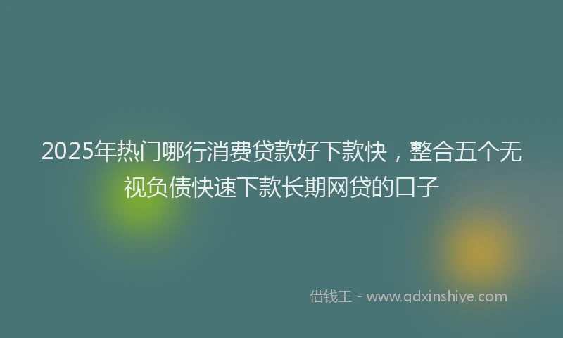 2025年热门哪行消费贷款好下款快，整合五个无视负债快速下款长期网贷的口子