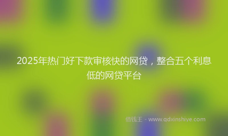 2025年热门好下款审核快的网贷，整合五个利息低的网贷平台
