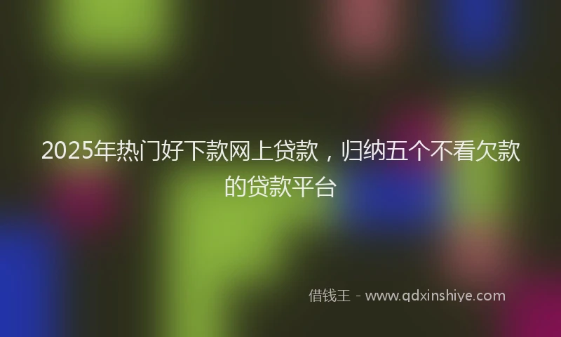 2025年热门好下款网上贷款，归纳五个不看欠款的贷款平台