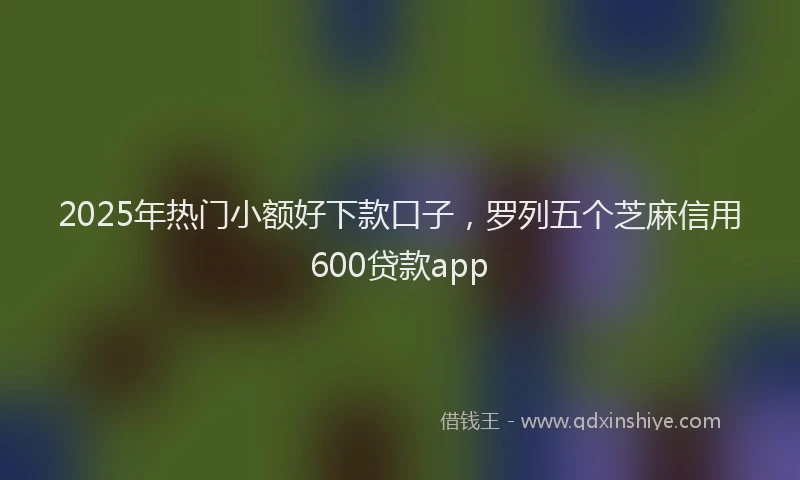 2025年热门小额好下款口子，罗列五个芝麻信用600贷款app