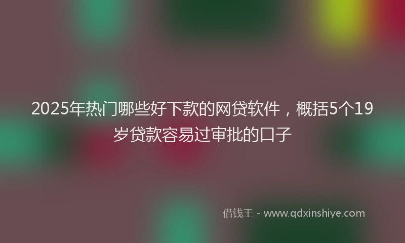 2025年热门哪些好下款的网贷软件，概括5个19岁贷款容易过审批的口子