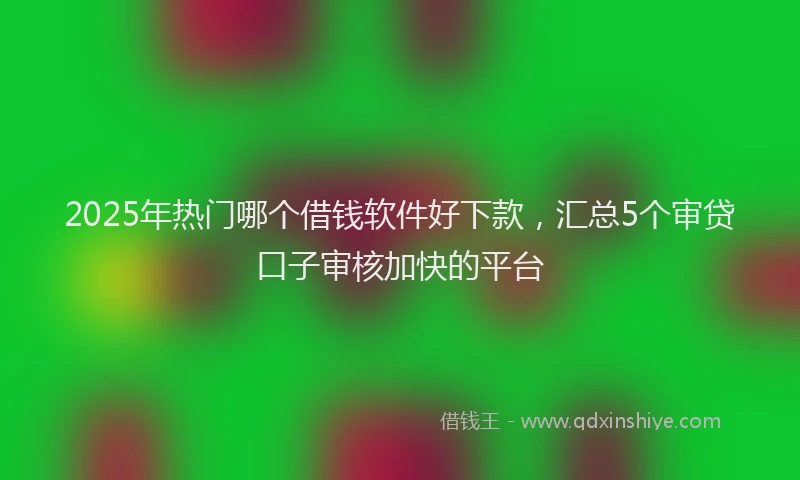 2025年热门哪个借钱软件好下款，汇总5个审贷口子审核加快的平台