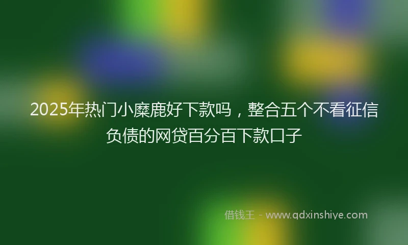 2025年热门小糜鹿好下款吗，整合五个不看征信负债的网贷百分百下款口子