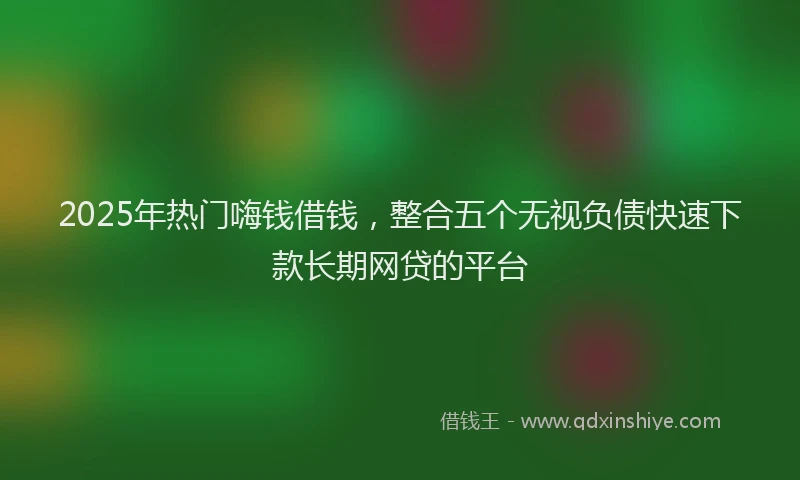 2025年热门嗨钱借钱，整合五个无视负债快速下款长期网贷的平台