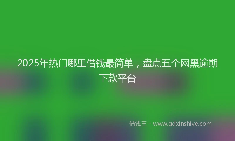 2025年热门哪里借钱最简单，盘点五个网黑逾期下款平台