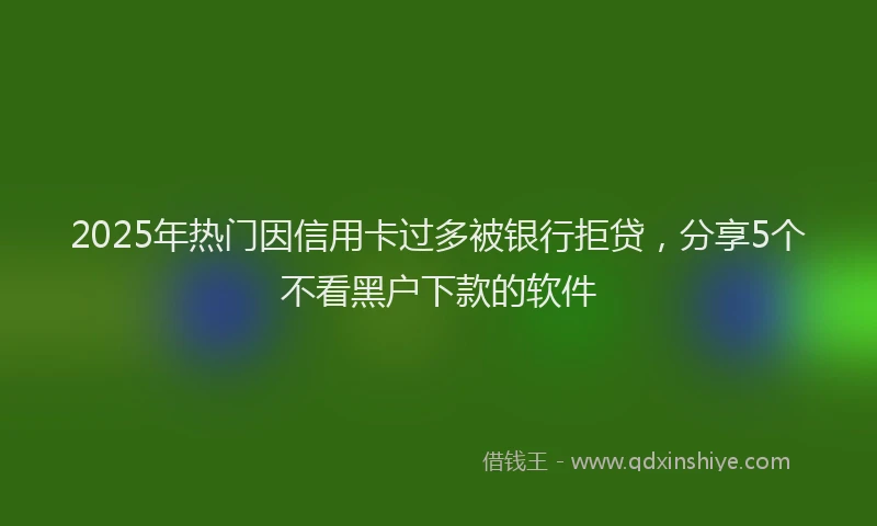 2025年热门因信用卡过多被银行拒贷，分享5个不看黑户下款的软件