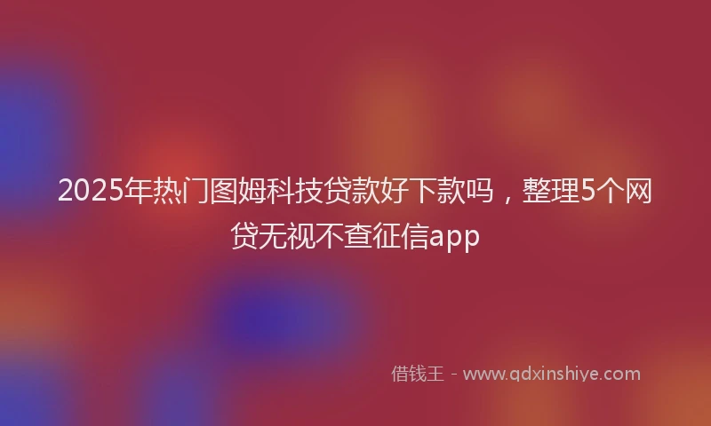 2025年热门图姆科技贷款好下款吗，整理5个网贷无视不查征信app