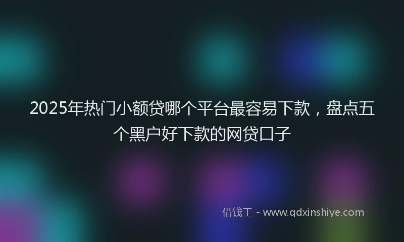 2025年热门小额贷哪个平台最容易下款，盘点五个黑户好下款的网贷口子