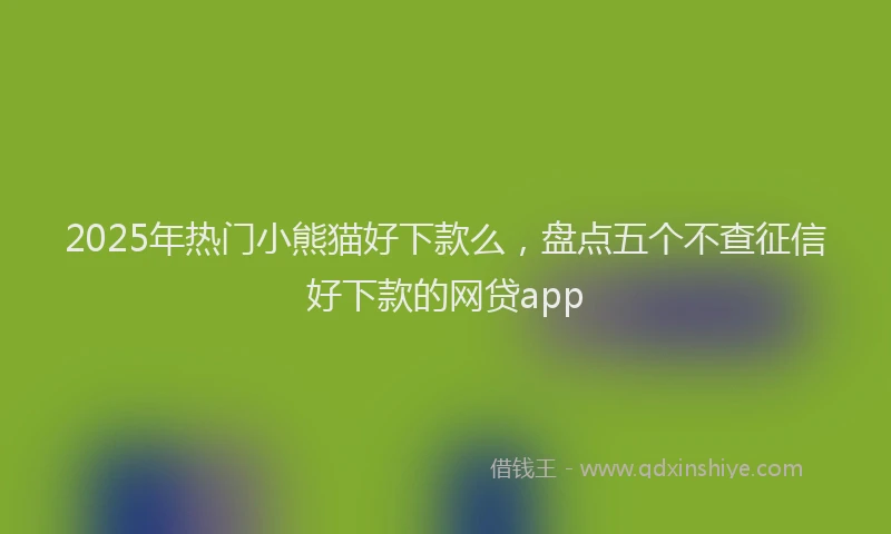 2025年热门小熊猫好下款么，盘点五个不查征信好下款的网贷app