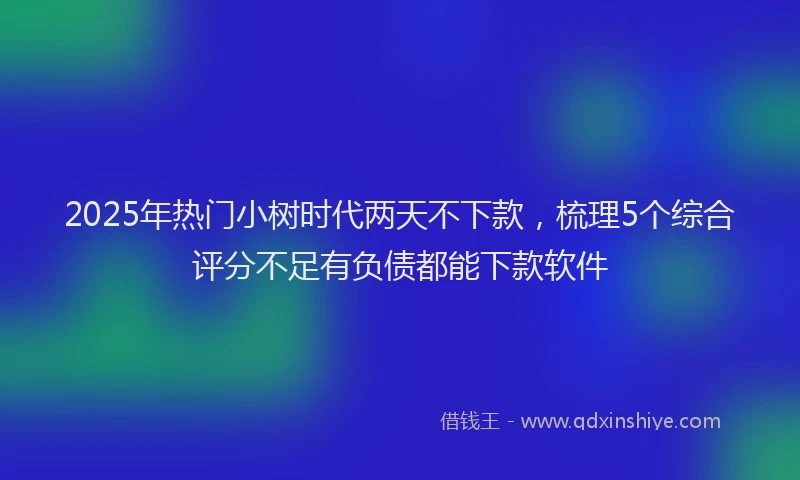 2025年热门小树时代两天不下款，梳理5个综合评分不足有负债都能下款软件
