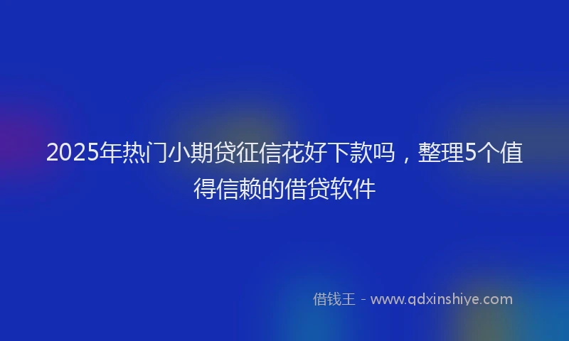 2025年热门小期贷征信花好下款吗，整理5个值得信赖的借贷软件