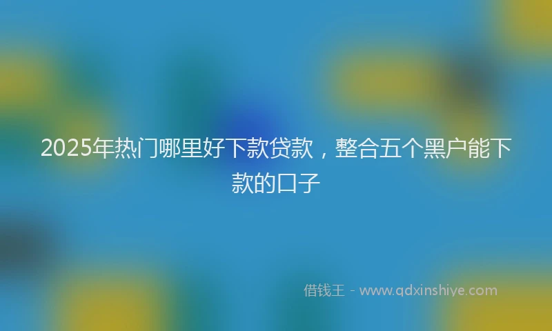 2025年热门哪里好下款贷款，整合五个黑户能下款的口子