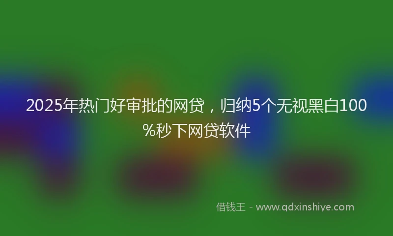 2025年热门好审批的网贷，归纳5个无视黑白100%秒下网贷软件