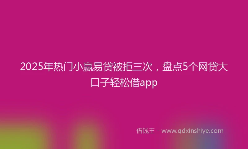 2025年热门小赢易贷被拒三次，盘点5个网贷大口子轻松借app